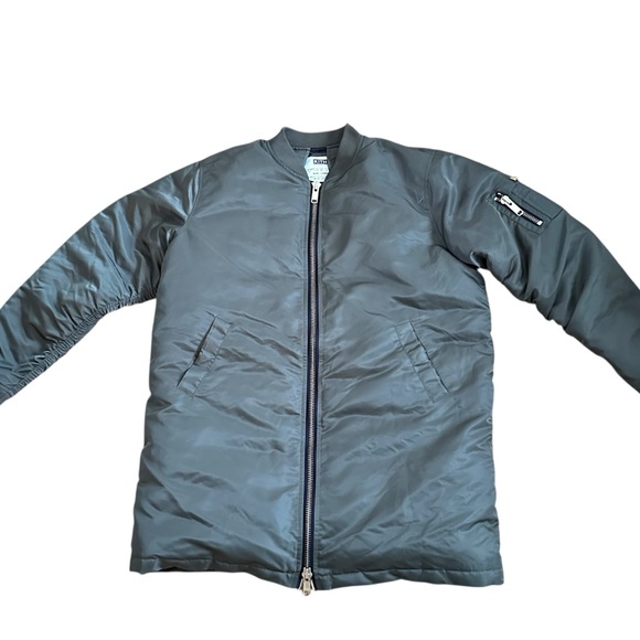 Kith Longline Bomber Jacket Size L Olive Green - Picture 3 of 12